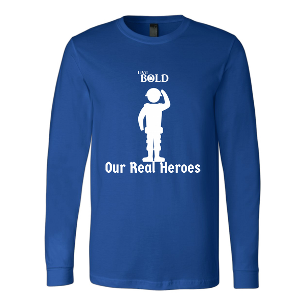 LiVit BOLD Canvas Long Sleeve Shirt - Our Real Heroes - Army Style - LiVit BOLD