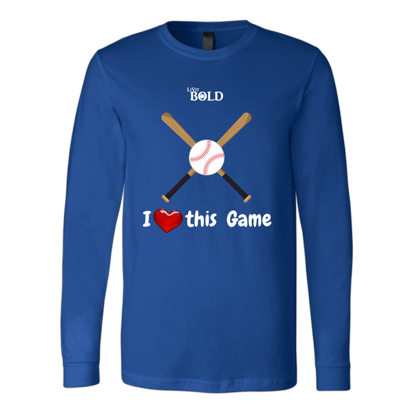 LiVit BOLD Canvas Long Sleeve Shirt --- I Heart This Game - LiVit BOLD