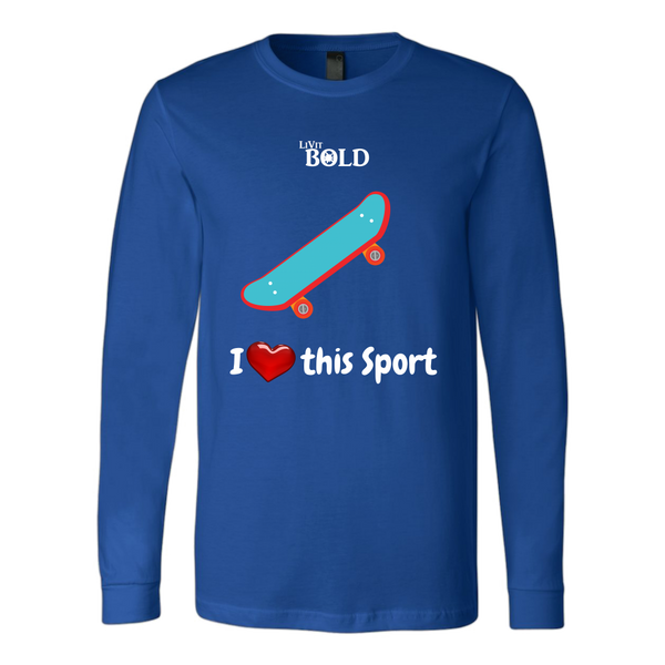 LiVit BOLD Canvas Long Sleeve Shirt - I Heart this Sport - Skateboarding - LiVit BOLD