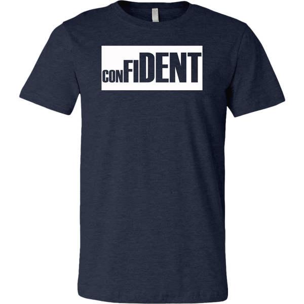 CONFIDENT Front and Back Print Men's T-Shirt - 16 Colors - LiVit BOLD - LiVit BOLD