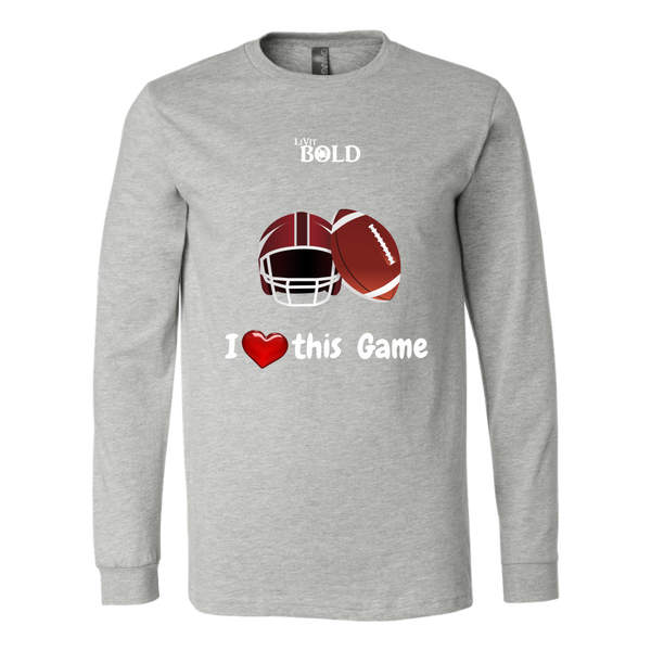 LiVit BOLD Canvas Long Sleeve Shirt - I Heart this Game - Football - LiVit BOLD