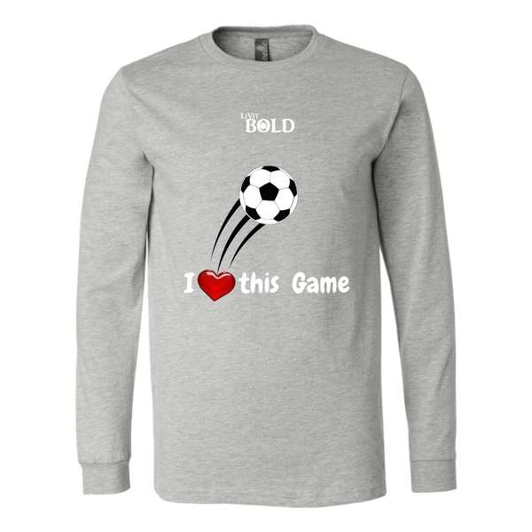 LiVit BOLD Canvas Long Sleeve Shirt - I Heart this Game - Soccer - LiVit BOLD