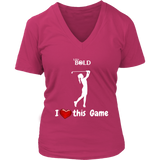 LiVit BOLD District Women's V-Neck Shirt - I Heart this Game - Golf - LiVit BOLD