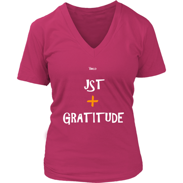 Just Add Gratitude Women's T-Shirt - LiVit BOLD - 7 Colors - LiVit BOLD