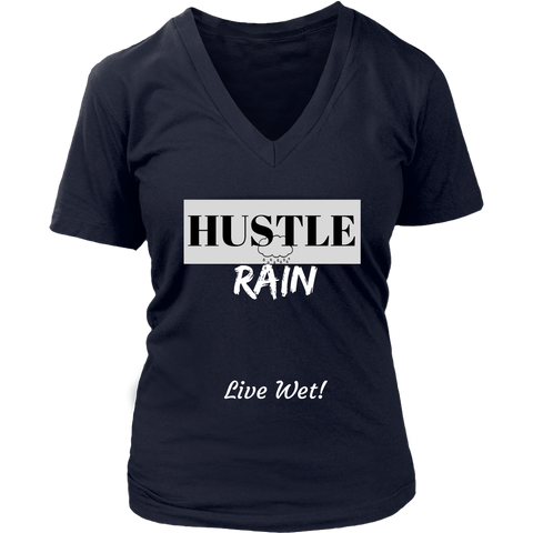 Hustle Rain - Live Wet! - Women's V-Neck - LiVit BOLD - 7 Colors - LiVit BOLD