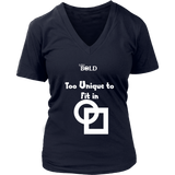 Too Unique To Fit In Women's V-Neck T-Shirt - LiVit BOLD - 7 Colors - LiVit BOLD
