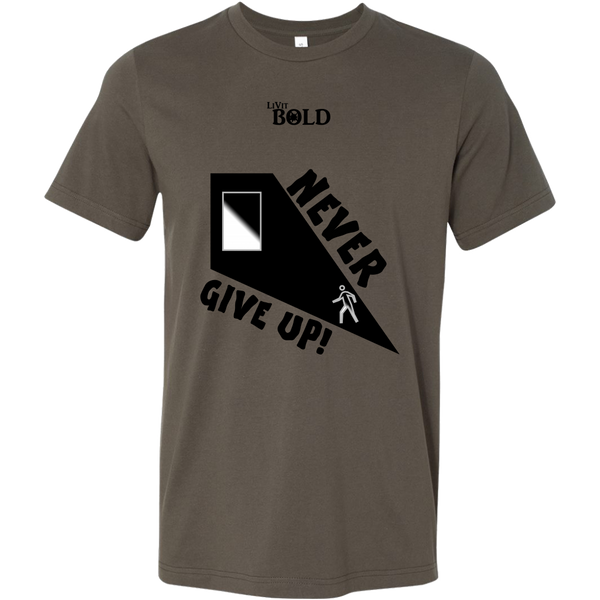 Never Give Up Men's T-Shirt - LiVit BOLD - LiVit BOLD