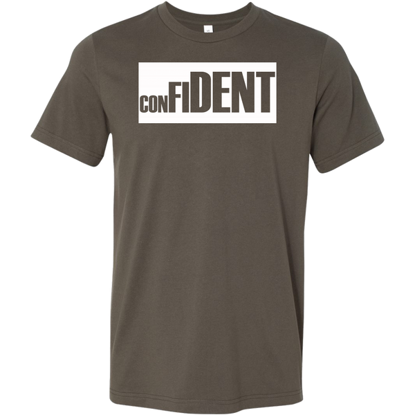 CONFIDENT Front and Back Print Men's T-Shirt - 16 Colors - LiVit BOLD - LiVit BOLD