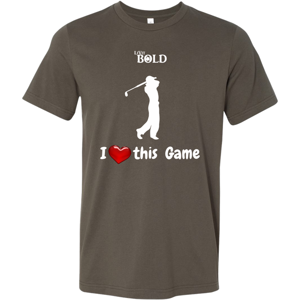 LiVit BOLD Canvas Men's Shirt - I Heart This Game - Golf - LiVit BOLD