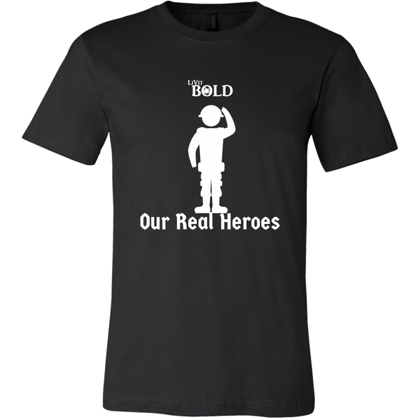 LiVit BOLD Canvas Men's Shirt -Our Real Heroes - Army Style - LiVit BOLD