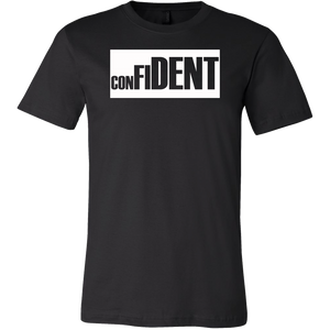 CONFIDENT Front and Back Print Men's T-Shirt - 16 Colors - LiVit BOLD - LiVit BOLD