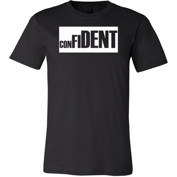 CONFIDENT Front and Back Print Men's T-Shirt - 16 Colors - LiVit BOLD - LiVit BOLD