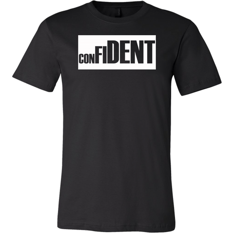 CONFIDENT Front and Back Print Men's T-Shirt - 16 Colors - LiVit BOLD - LiVit BOLD