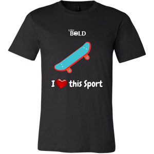 LiVit BOLD Canvas Men's Shirt - I Heart This Sport - Skateboard - LiVit BOLD