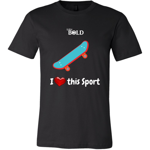 LiVit BOLD Canvas Men's Shirt - I Heart This Sport - Skateboard - LiVit BOLD