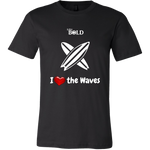 LiVit BOLD Canvas Men's Shirt - I Heart the Waves - Surfing - LiVit BOLD