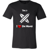 LiVit BOLD Canvas Men's Shirt - I Heart the Waves - Surfing - LiVit BOLD