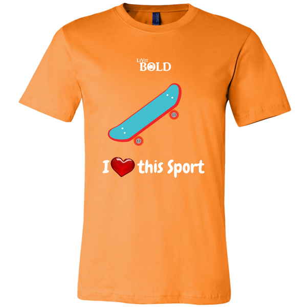 LiVit BOLD Canvas Men's Shirt - I Heart This Sport - Skateboard - LiVit BOLD