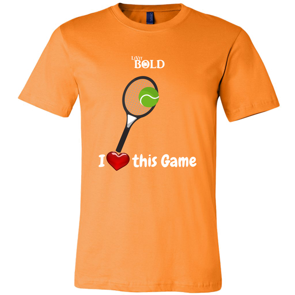 LiVit BOLD Canvas Men's Shirt - I Heart This Game - Tennis - LiVit BOLD