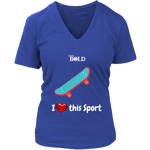 LiVit BOLD District Women's V-Neck Shirt - I Heart this Game - Skateboard - LiVit BOLD