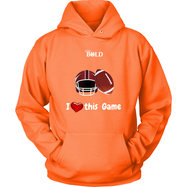 LiVit BOLD Men & Women Hoodies --- I Heart This Game - Football - LiVit BOLD