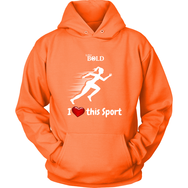 LiVit BOLD Women's Hoodies - I Heart this Sport - Track & Field - LiVit BOLD