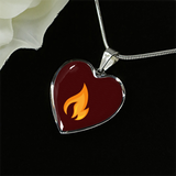 LiVit BOLD Orange Flame Heart Shaped Luxury Necklace & Bangle - LiVit BOLD