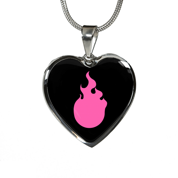 LiVit BOLD Pink Flame Luxury Silver Necklace and Bangle - LiVit BOLD