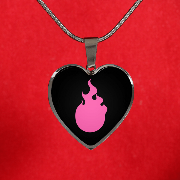 LiVit BOLD Pink Flame Luxury Silver Necklace and Bangle - LiVit BOLD