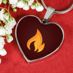 LiVit BOLD Orange Flame Heart Shaped Luxury Necklace & Bangle - LiVit BOLD