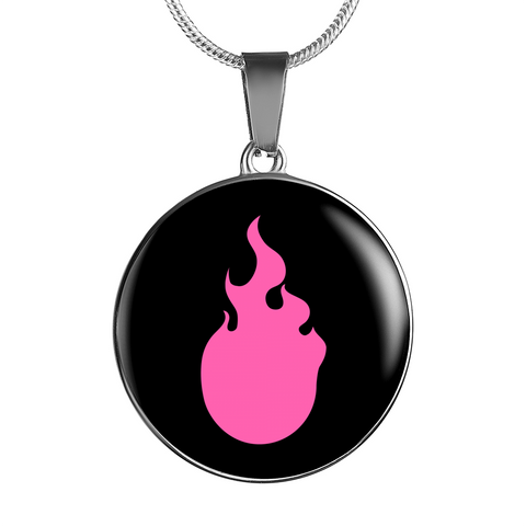 LiVit BOLD Pink Flame Silver Necklace and Bangle - LiVit BOLD