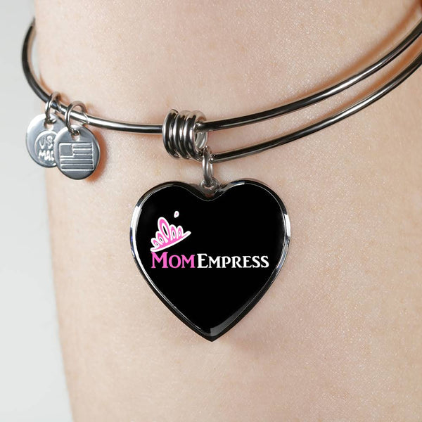 MomEmpress Heart Pendant Silver Bangle - LiVit BOLD - LiVit BOLD