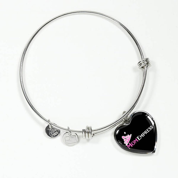 MomEmpress Heart Pendant Silver Bangle - LiVit BOLD - LiVit BOLD