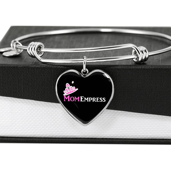 MomEmpress Heart Pendant Silver Bangle - LiVit BOLD - LiVit BOLD