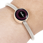 LiVit BOLD "Mother" Circle Charm Bracelet - Pink & White - LiVit BOLD