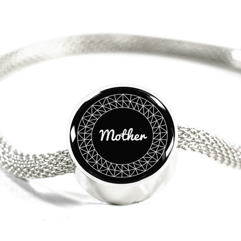 LiVit BOLD "Mother" Circle Charm Bracelet - Silver & White - LiVit BOLD