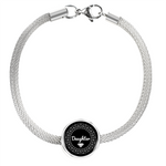 LiVit BOLD "Daughter" Circle Charm Bracelet w/ Dia pic - LiVit BOLD