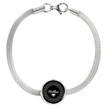 LiVit BOLD "Mother" Circle Charm Bracelet - w/ Dia pic - Gray text - LiVit BOLD