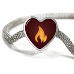 LiVit BOLD Orange Flame Heart Shaped Bracelet & Charm - LiVit BOLD