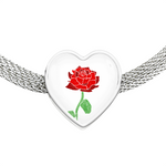 LiVit BOLD Red Rose Heart Charm Bracelet - LiVit BOLD