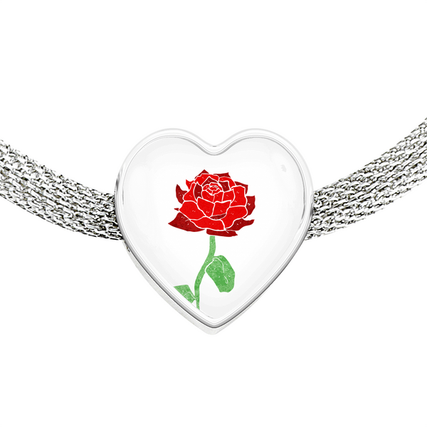 LiVit BOLD Red Rose Heart Charm Bracelet - LiVit BOLD