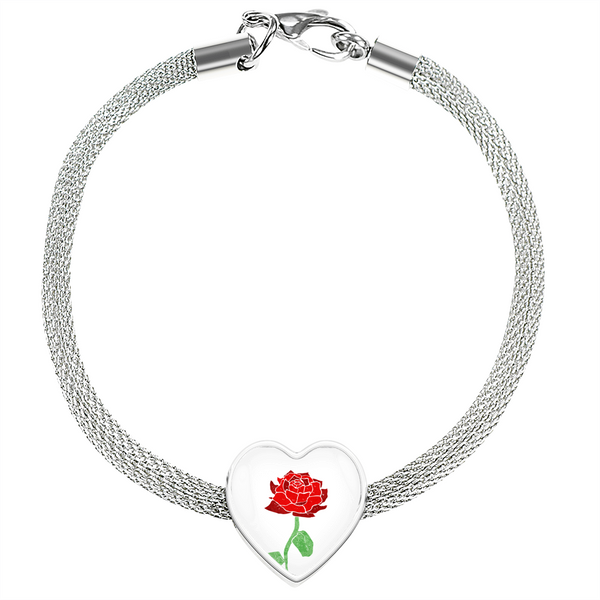 LiVit BOLD Red Rose Heart Charm Bracelet - LiVit BOLD