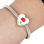LiVit BOLD Red Rose Heart Charm Bracelet - LiVit BOLD