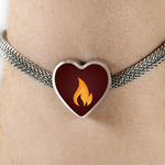 LiVit BOLD Orange Flame Heart Shaped Bracelet & Charm - LiVit BOLD