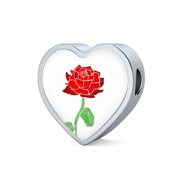 LiVit BOLD Red Rose Heart Charm Bracelet - LiVit BOLD