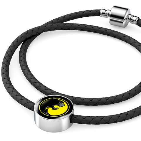 Pantherlete Athletics Woven Leather Charm Bracelet - LiVit BOLD