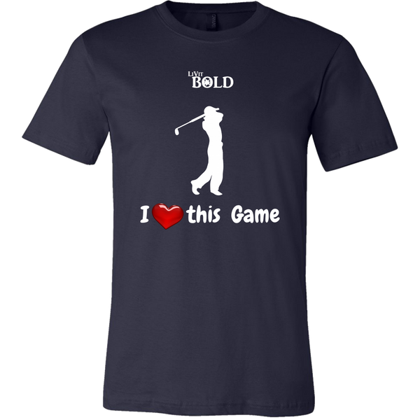 LiVit BOLD Canvas Men's Shirt - I Heart This Game - Golf - LiVit BOLD