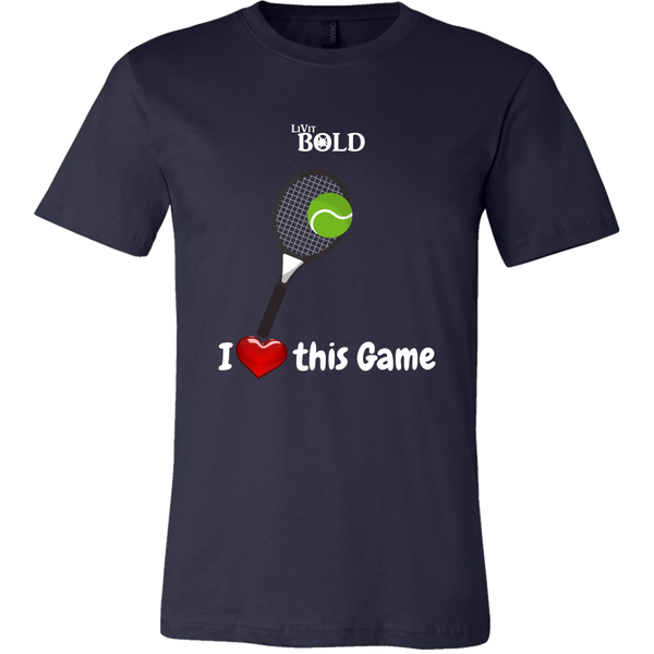 LiVit BOLD Canvas Men's Shirt - I Heart This Game - Tennis - LiVit BOLD