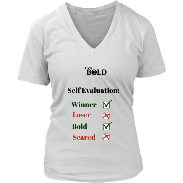 LiVit BOLD District Women's V-Neck Shirt - Self Evaluation - LiVit BOLD