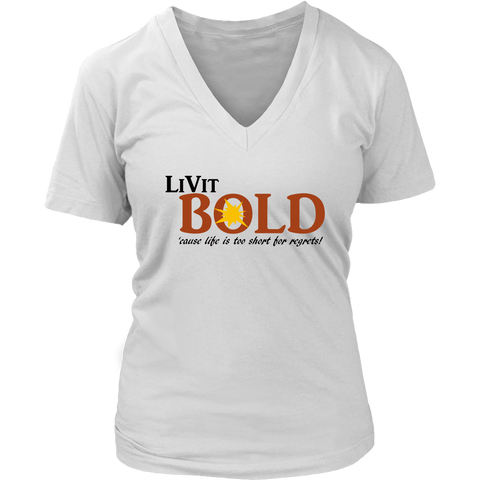 LiVit BOLD District Women's V-Neck Shirt - Blk - LiVit BOLD